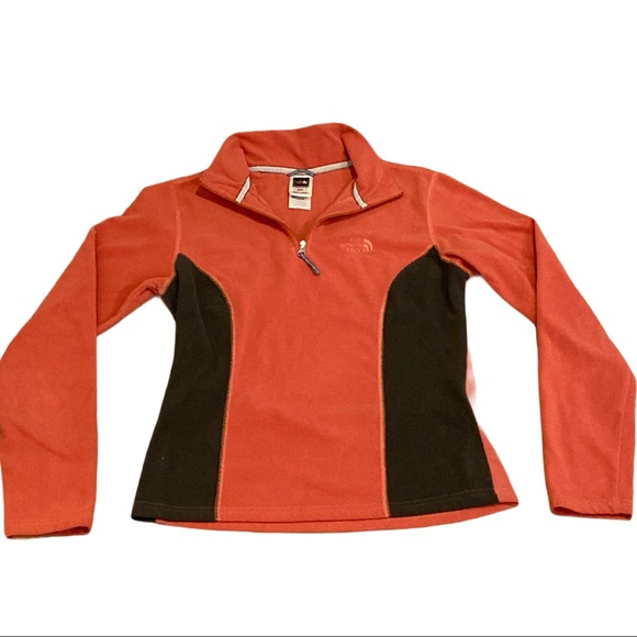 EUC North Face Burnt Orange Fleece Pullover - Picture 1 of 5